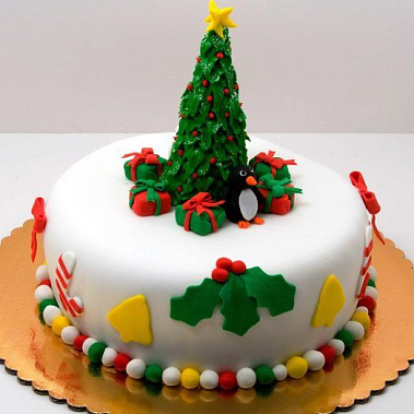 Торт новогодняя ель купить - ангарск.сладкоежкин.рф