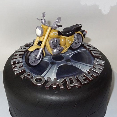 Торт жёлтый мотоцикл купить - ангарск.сладкоежкин.рф